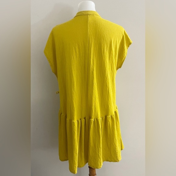 Catamaran Pleated Drop-waist Dress Relaxed Tiered Style Resort Bohi chic coastal - Picture 4 of 6